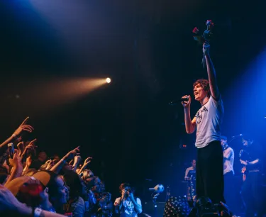 Håkan Hellström på scen i Gramercy Theatre i New York 2016.